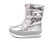 Rubber Duck silver cracked metallic winter boot SnowJogger